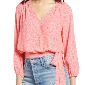 GOOD LUCK GEM Floral Surplice Top